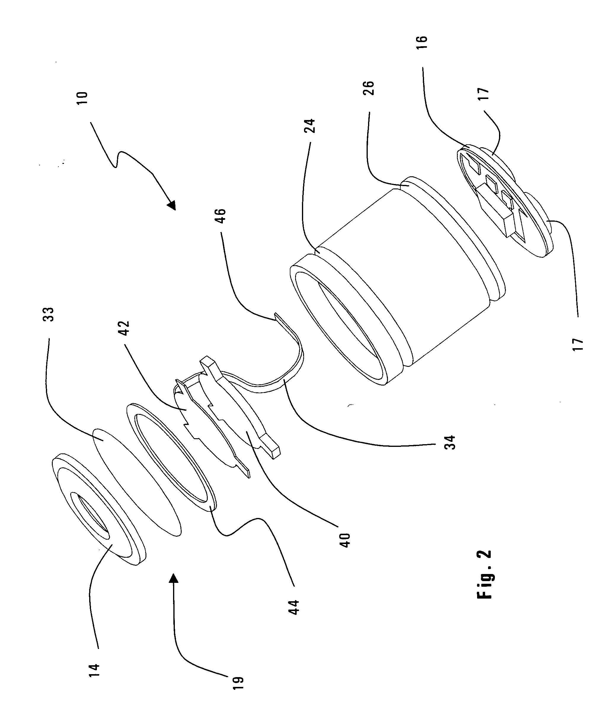 Cylindrical microphone having an electret assembly in the end cover