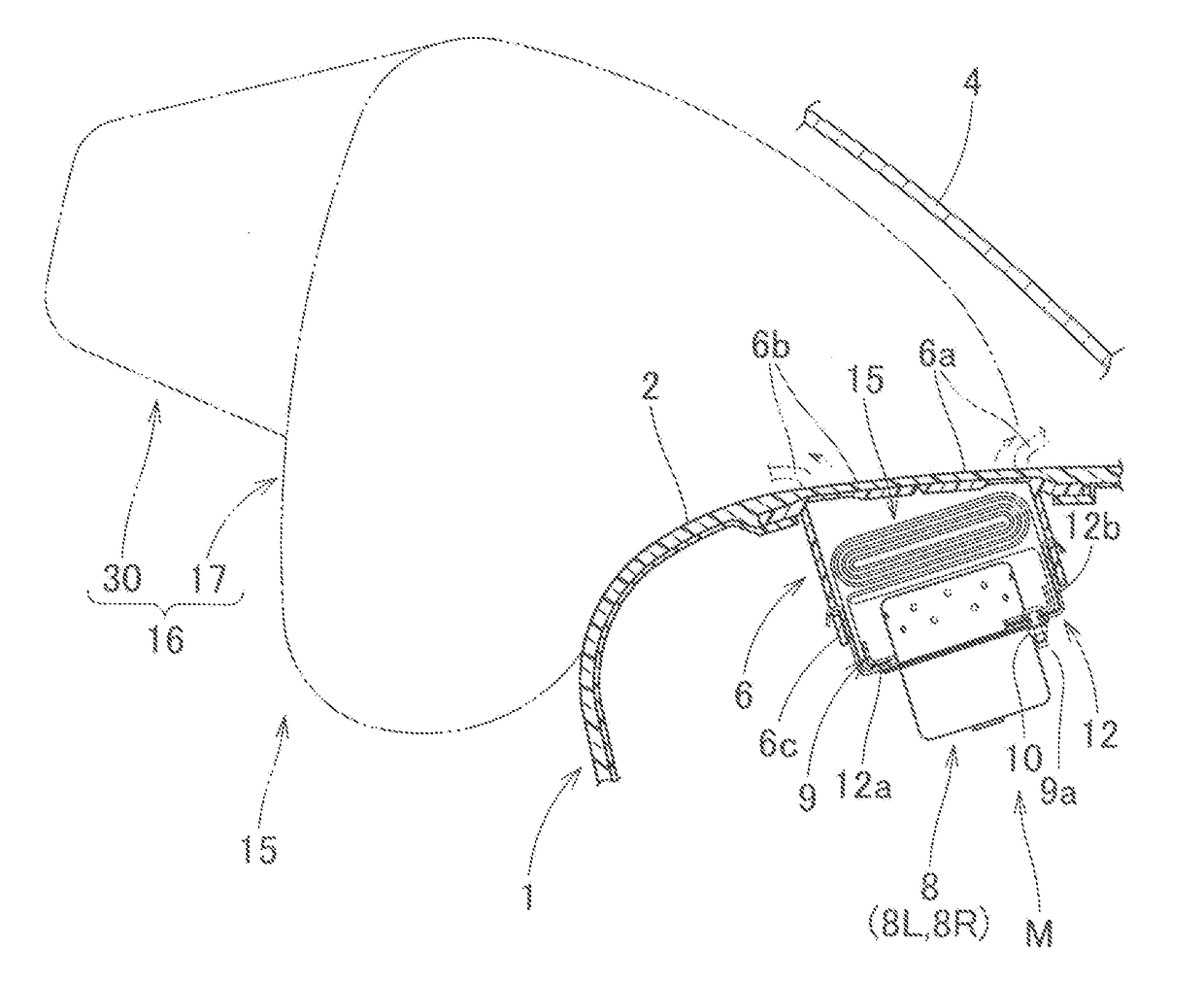 Airbag device for a front passenger seat