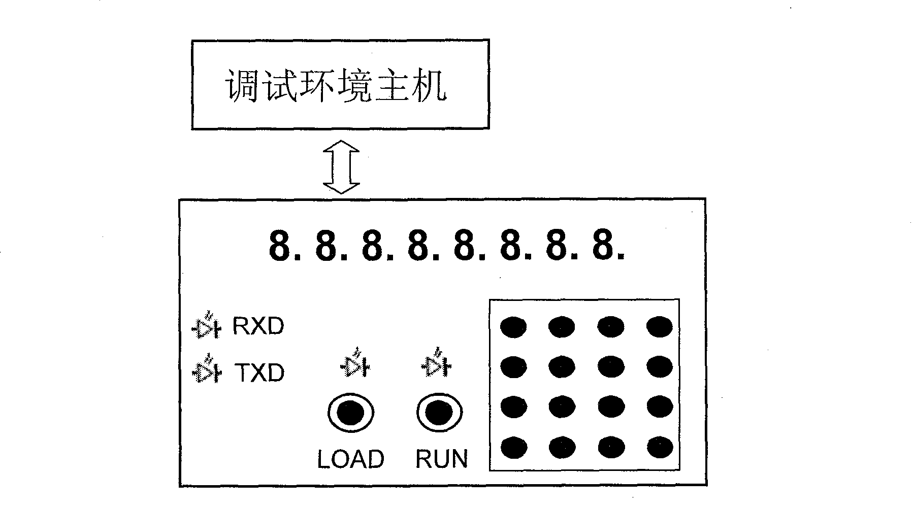 Single chip computer teaching experimental device based on on-line programmable logic device