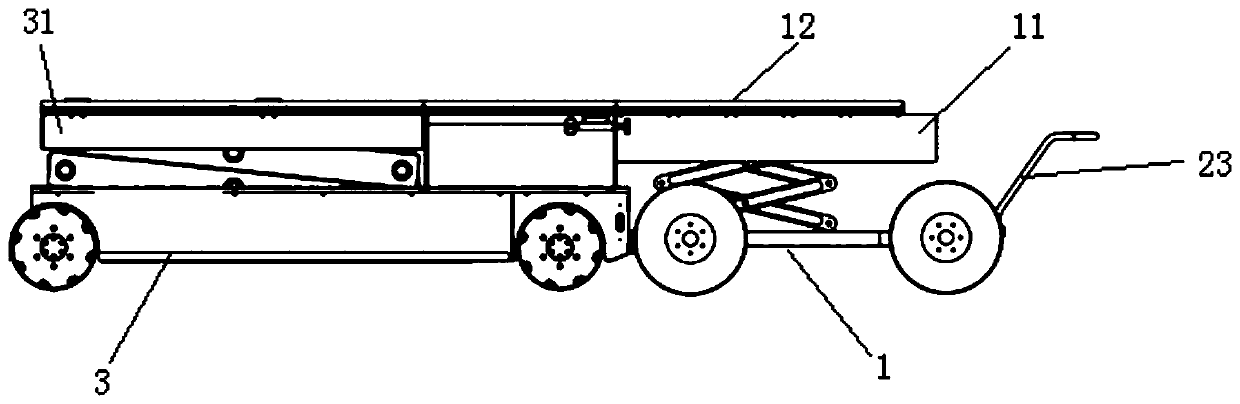 Novel transfer equipment capable of improving hanging operation capacity of airplane