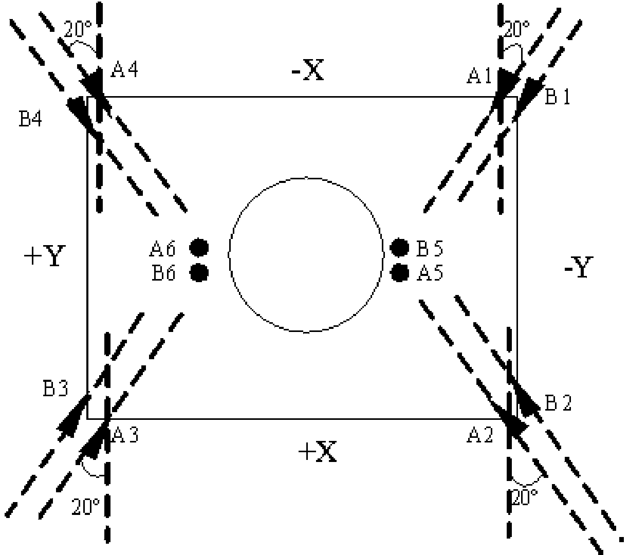 Dual-X-shaped spacecraft thruster and layout method thereof