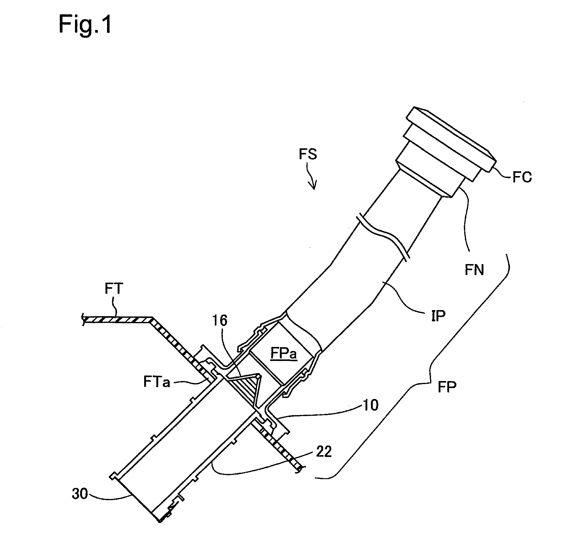 Fuel tank fueling device