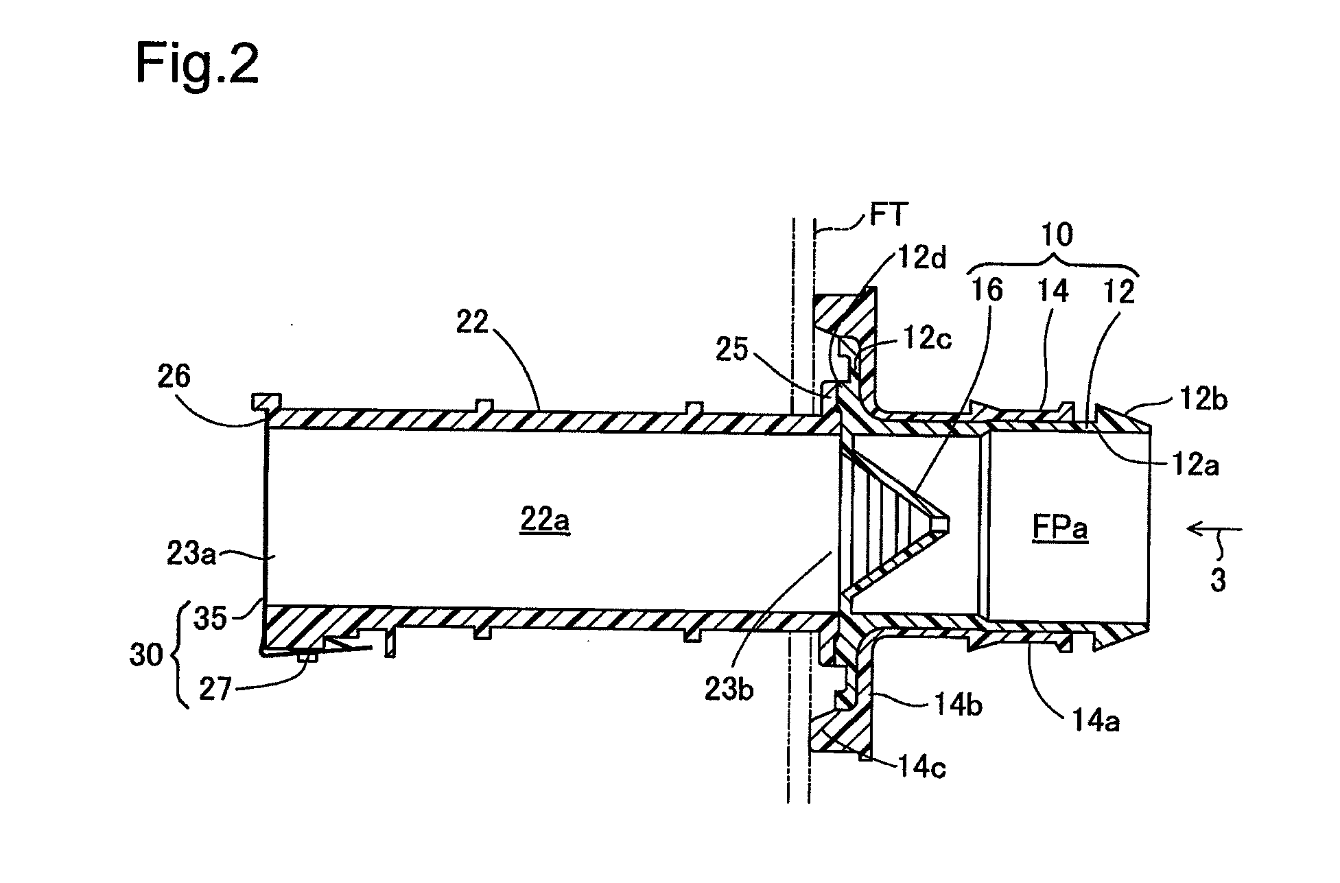 Fuel tank fueling device