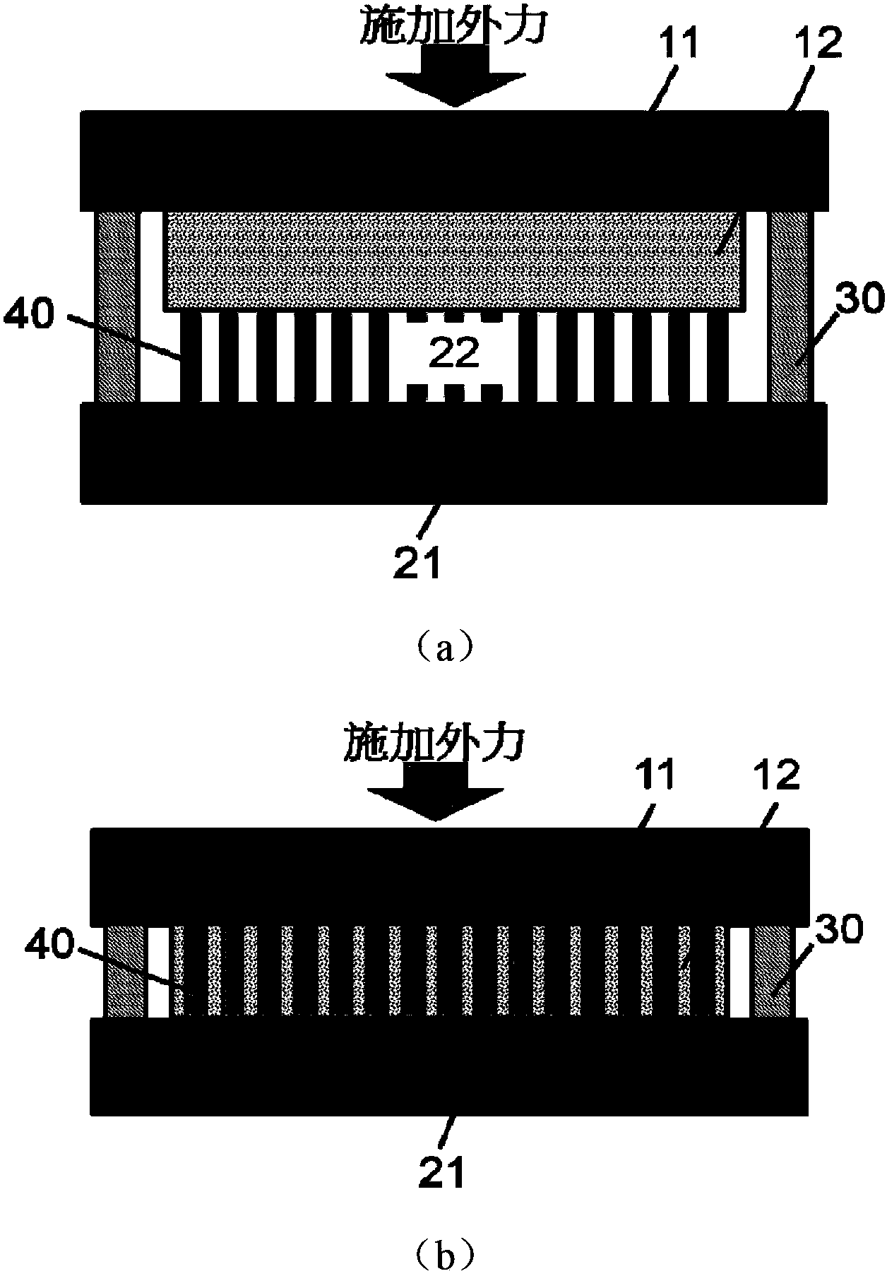 Friction electric nanometer sensor