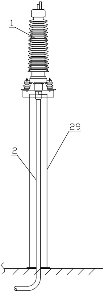 Substation high-voltage cable oil charge terminal air-crossing detection alarm system and transformer station high-voltage cable oil charge terminal air-crossing detection alarm method