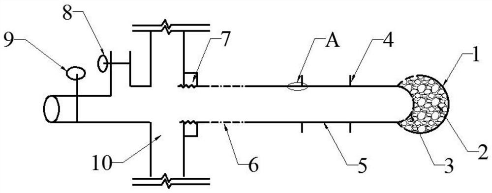 A piezometric extension tube for a large-scale penetration test and method of operation thereof