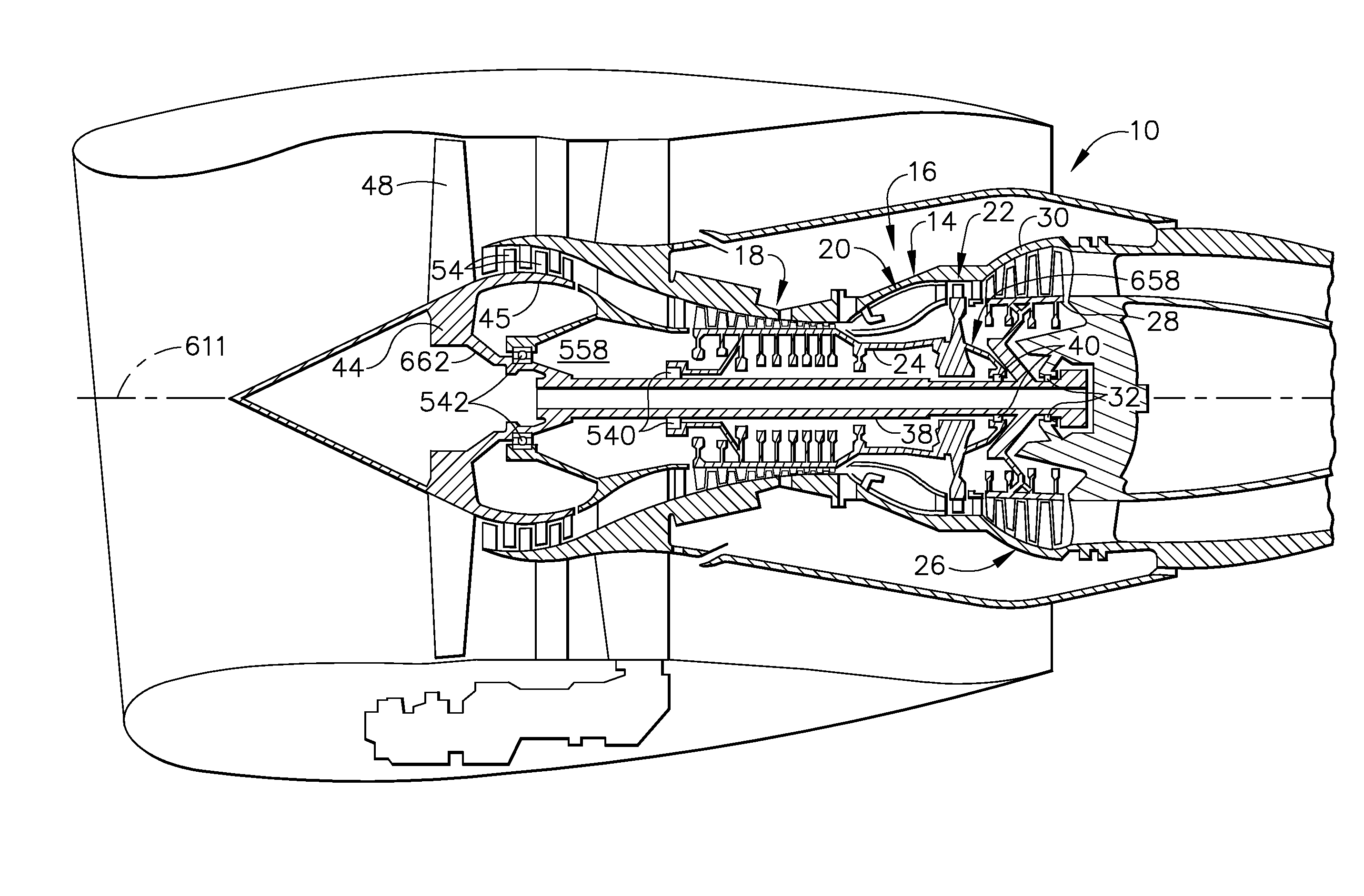 Free vortex air-oil separator