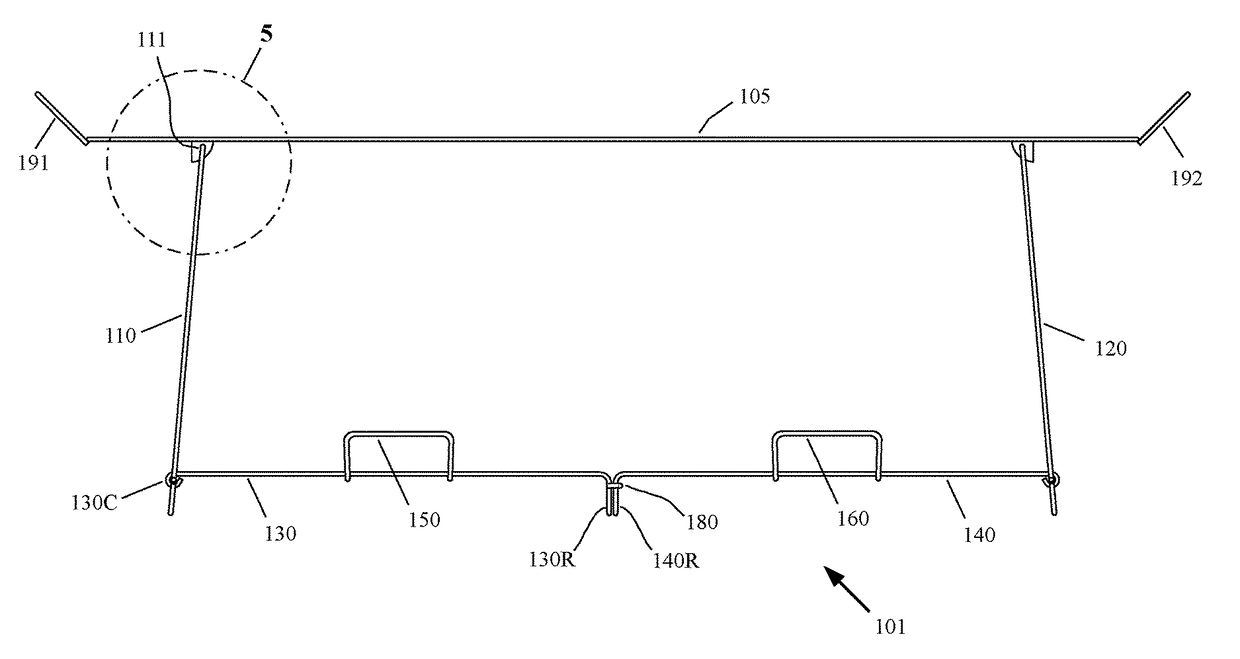 Structurally efficient, reduced material folding stand for a chafing dish