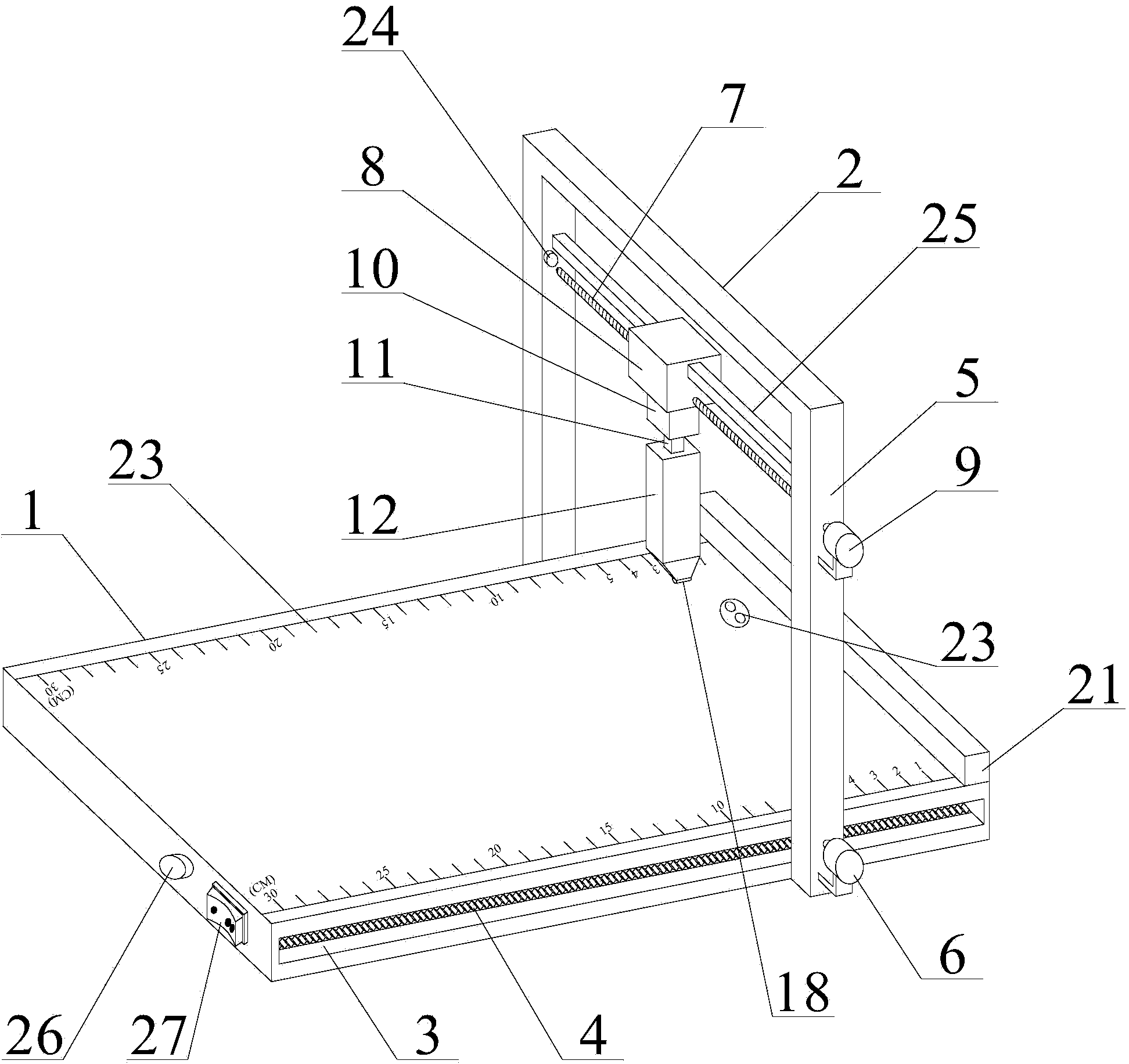 Small alternating current-direct current automatic glue spreader