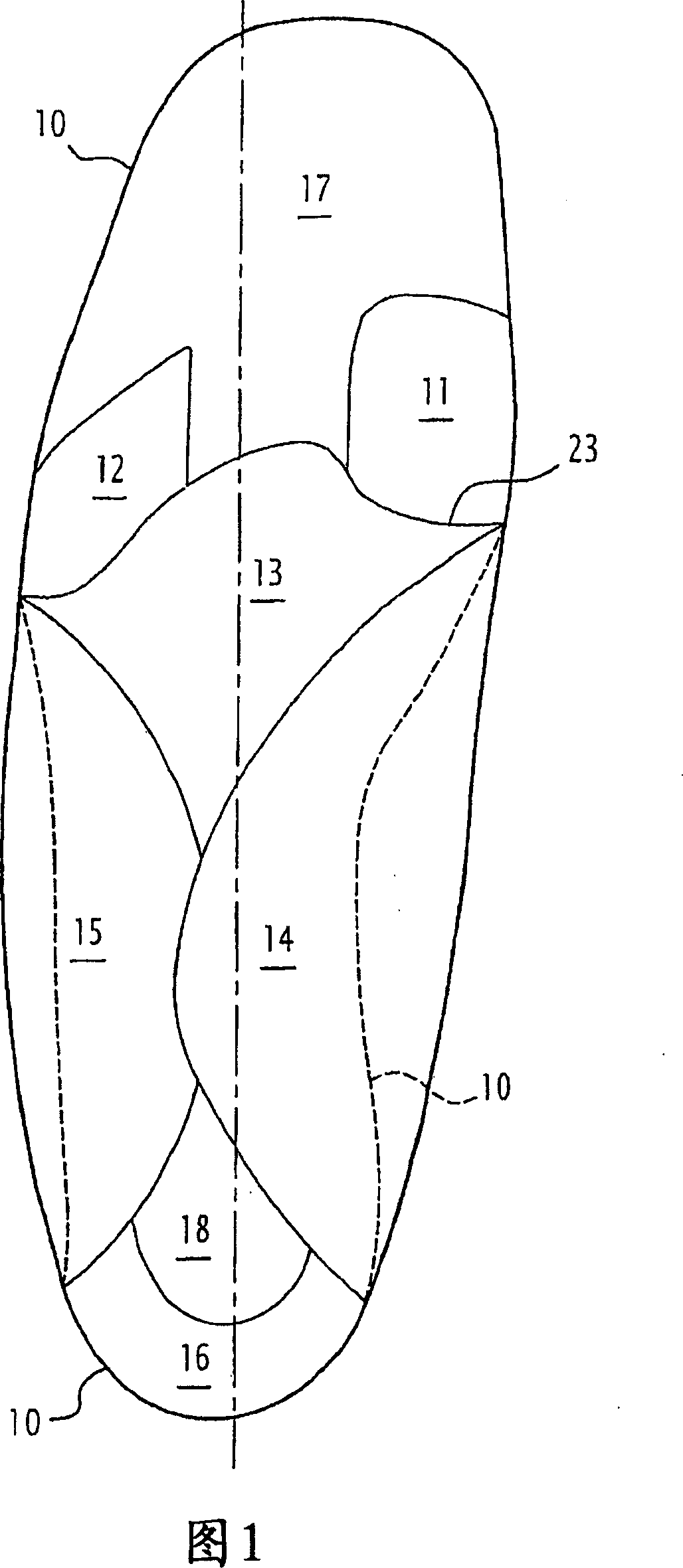 Orthoris having a particular relief