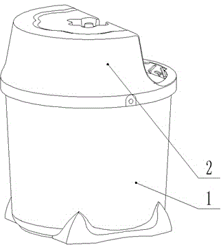 Splash-proof structure and method of cylindrical rotary mop bucket