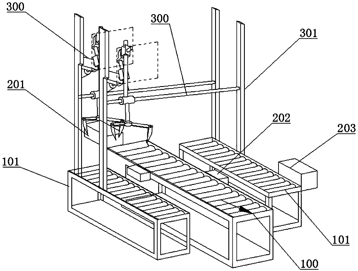 Sorting machine system with automatic identifying function and large sorting scope