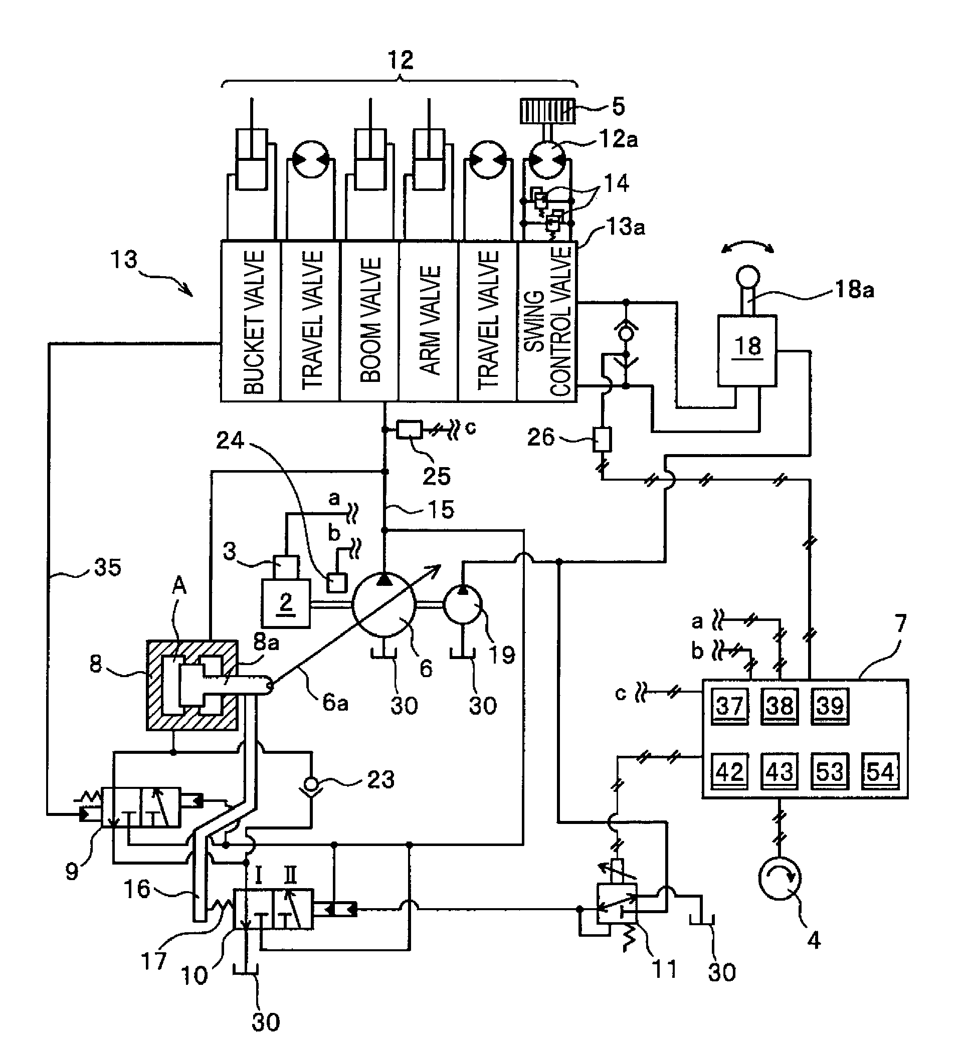 Rotation drive controlling system for construction machine