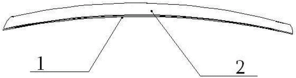 Uniformly heated transparent conductive film curved windshield and manufacturing method