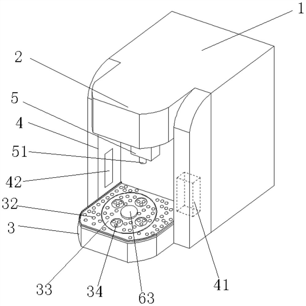 Automatic receiving device of coffee machine