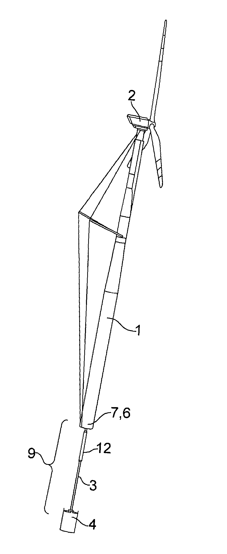 Offshore wind turbine generator connection arrangement and tower system