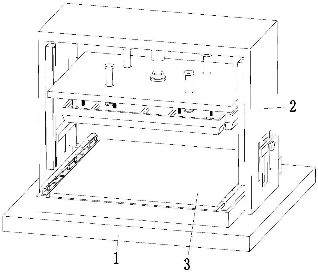 Packaging carton die cutting process and die cutting machine thereof