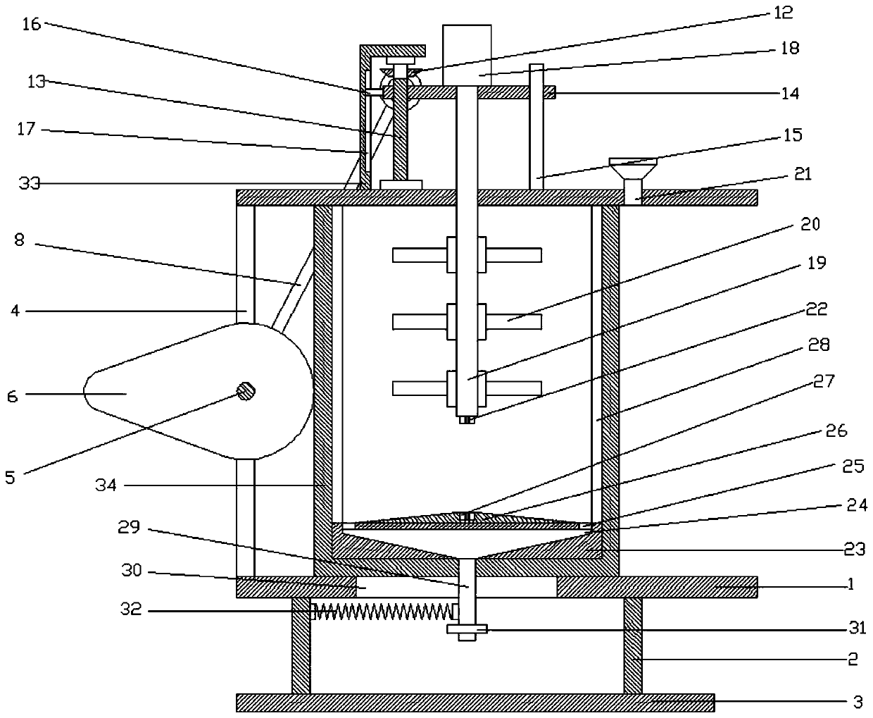 Rapid powder stirring device for interior decoration