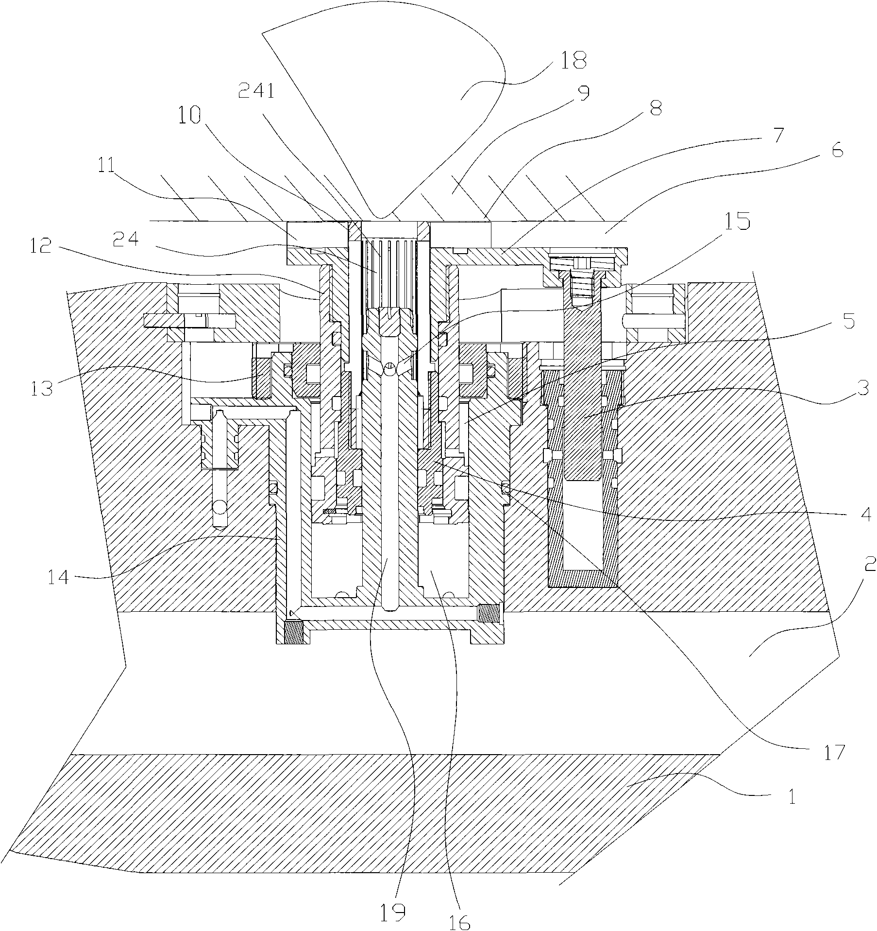 Pushing device for extraction of formation fluid