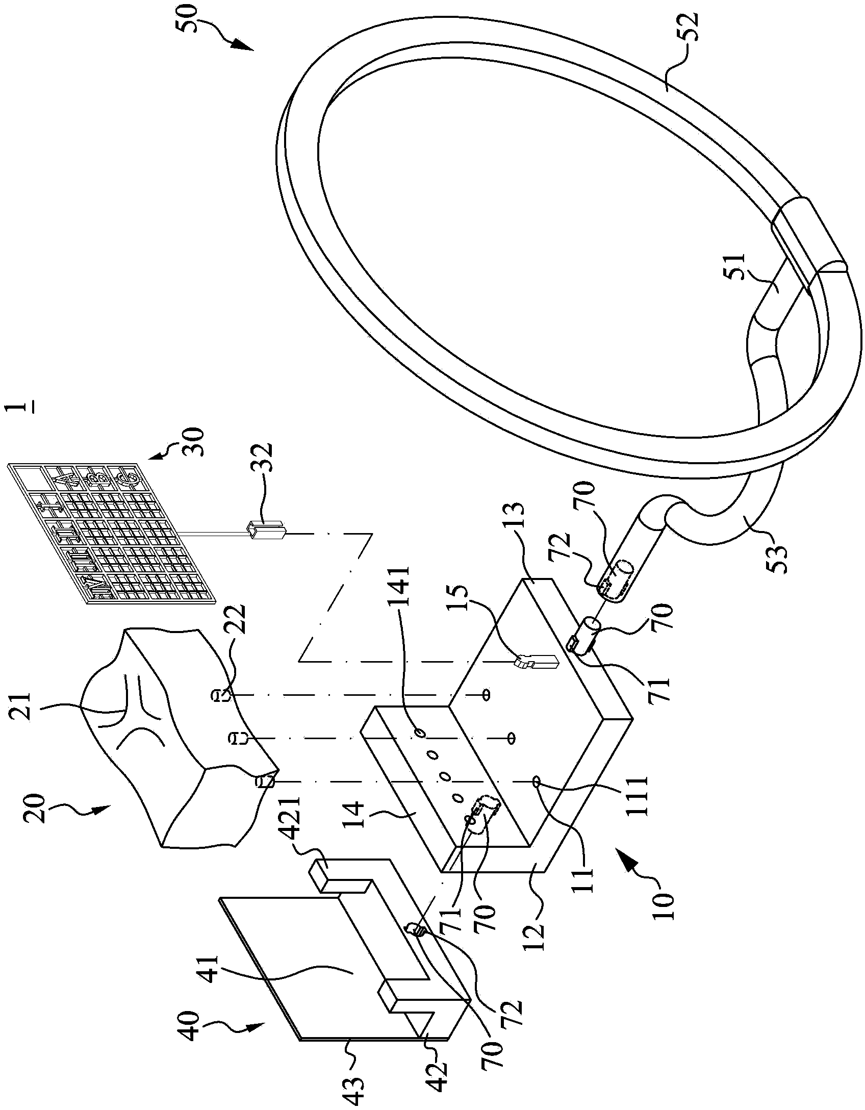 Positioning and measurement device for oral cavity implant correction operation