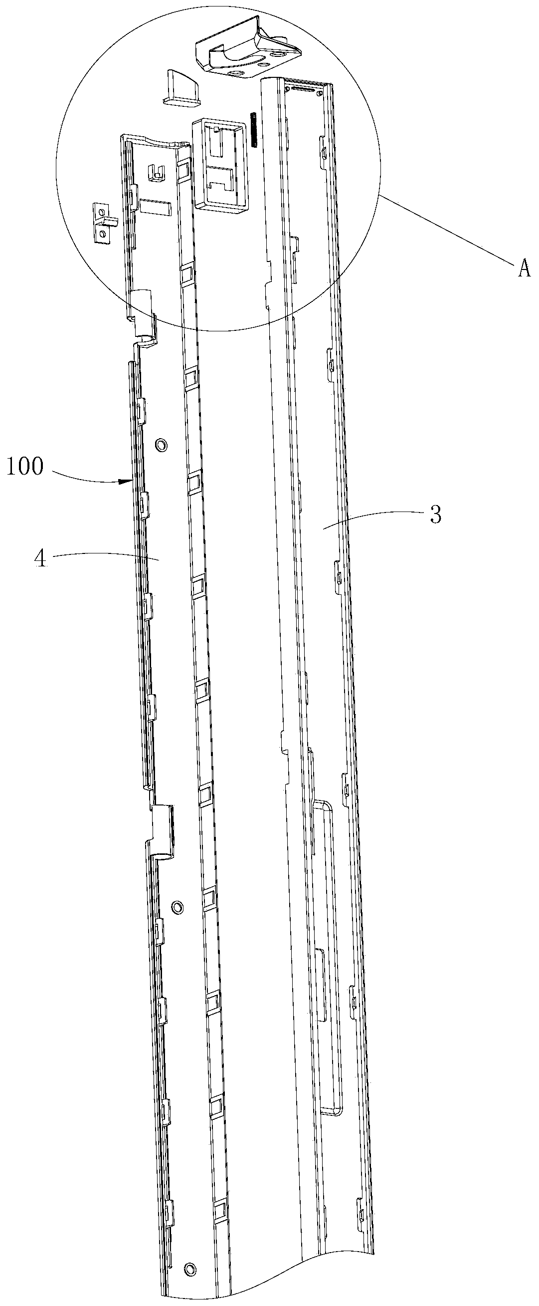 Refrigerator overturning beam and refrigerator