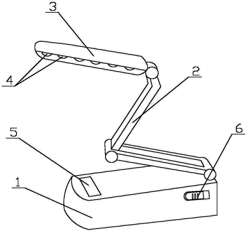 LED table lamp with cell phone holder