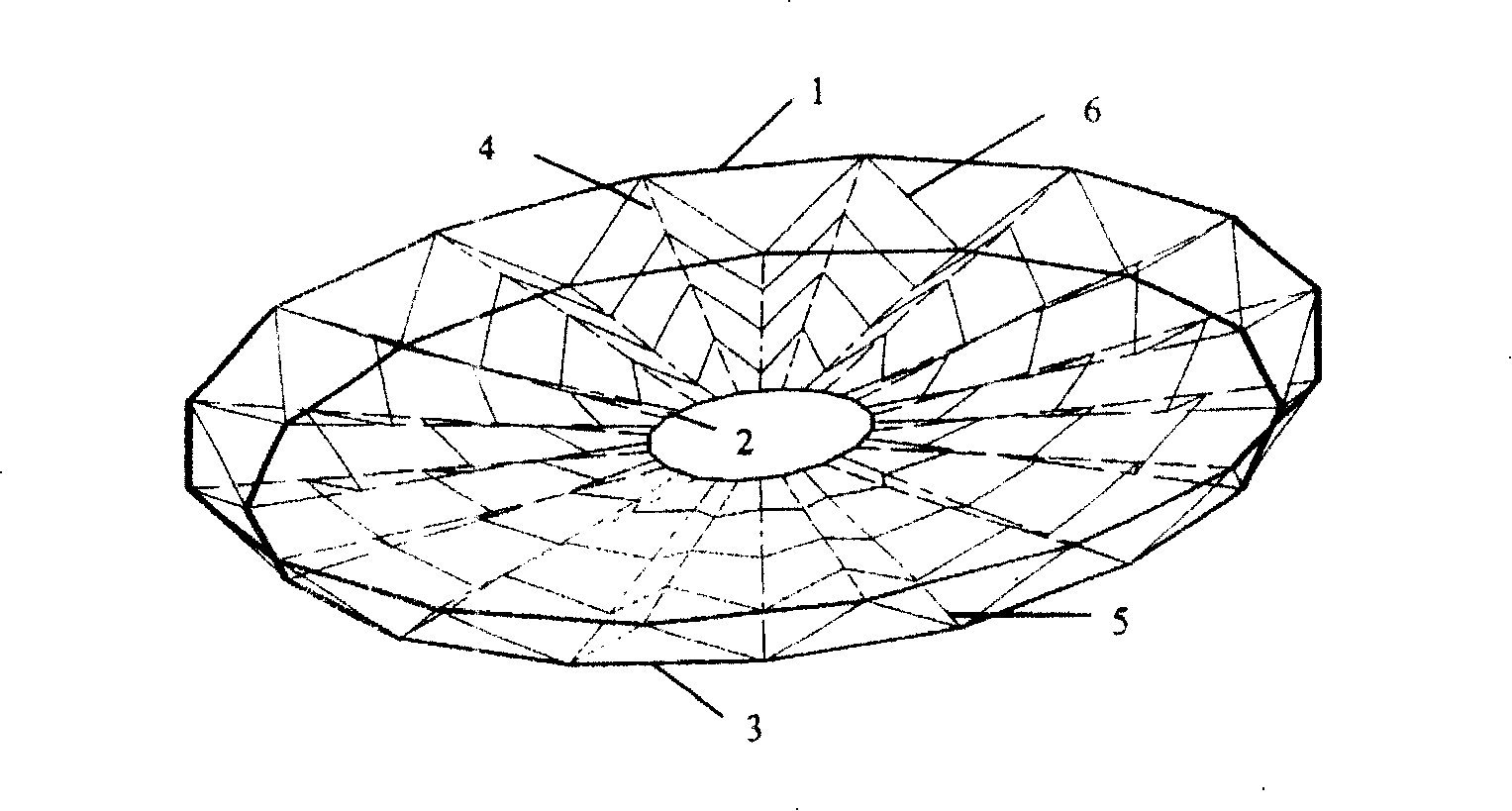 Folding plate type rope disc structure