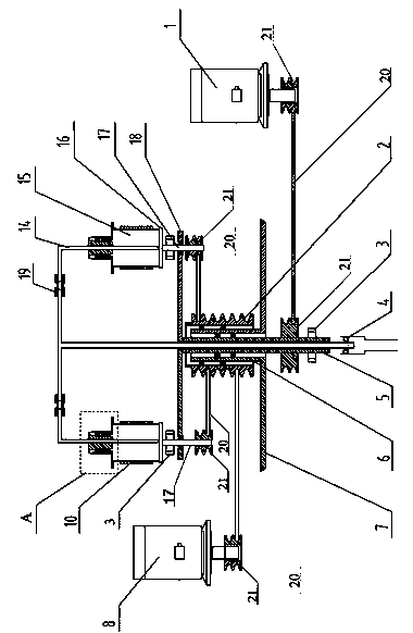 Planet type cleaning device