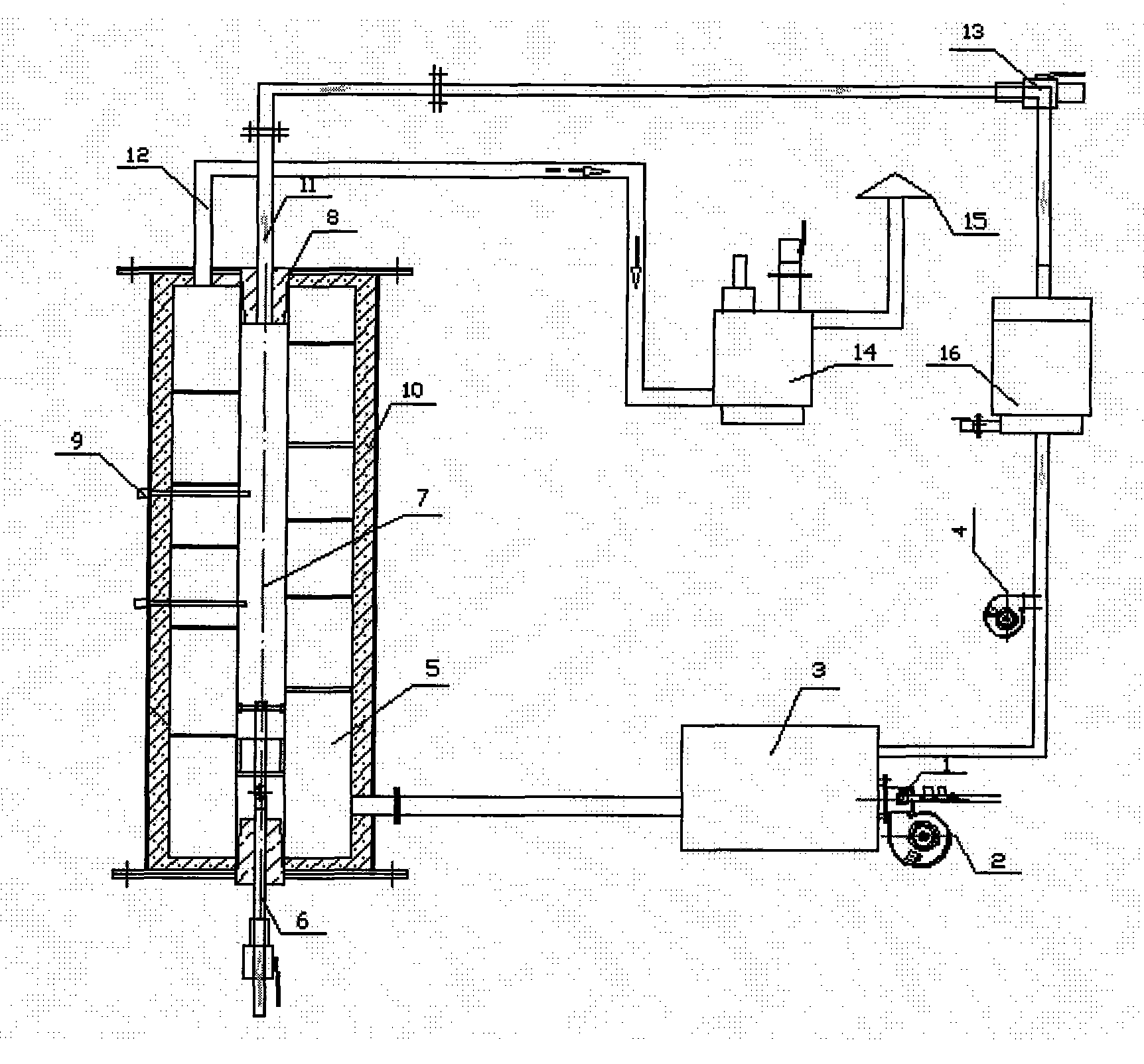 Residual energy reclaiming type device for preparing biomass granular activated carbon