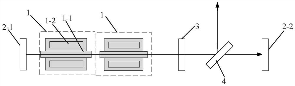 A laser device with continuously adjustable output coupling ratio