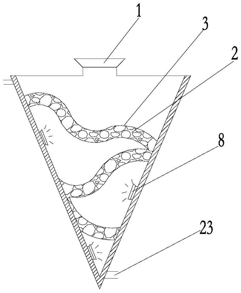 Multifunctional livestock and poultry breeding shed wastewater sludge filtration treatment composite system