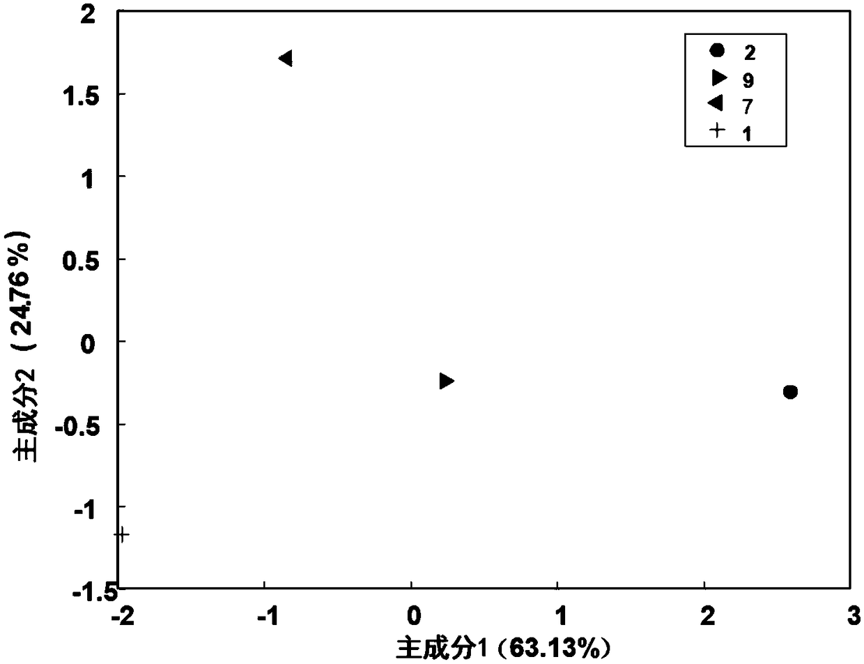 Monomolecular layer fluorescent sensing thin film-based sensor array and mode identification thereof on harmful gas