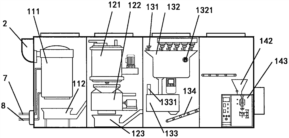 Composite fungus flavoring agent production equipment