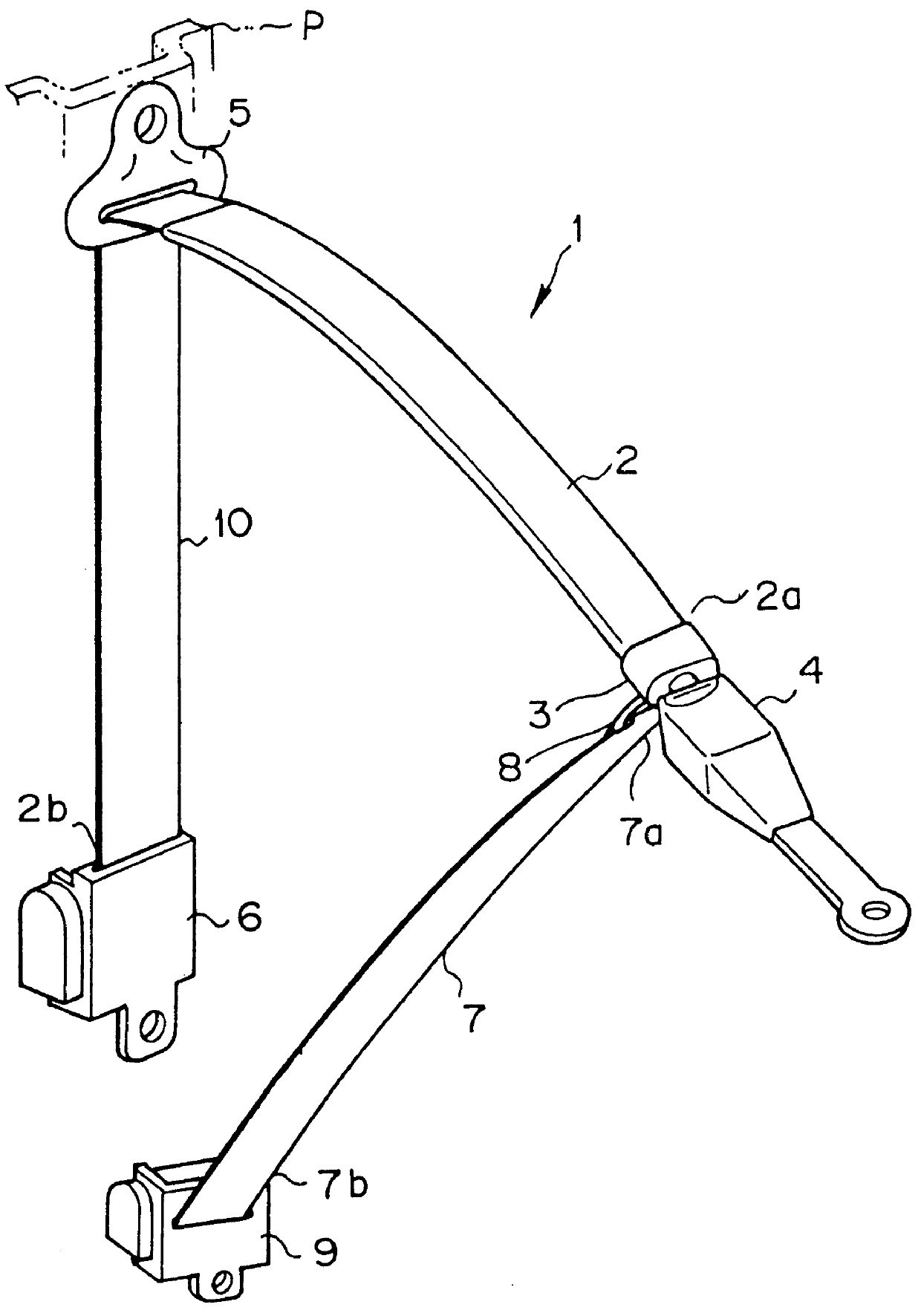 Inflatable seat belt having bag filter