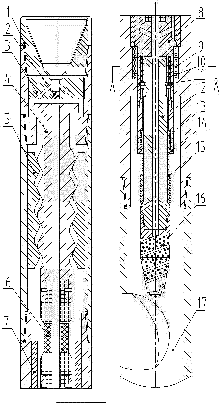 Screw hydraulic returnable-type fishing tool