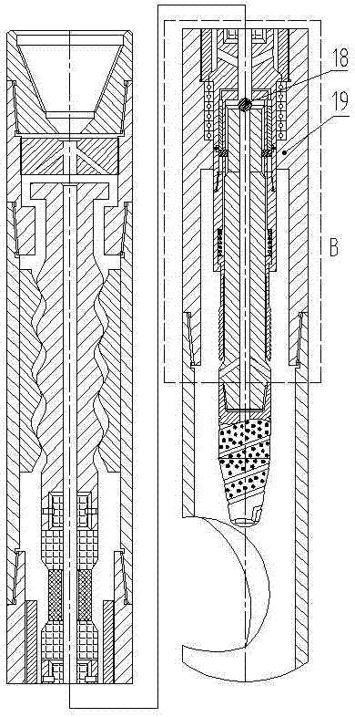 Screw hydraulic returnable-type fishing tool