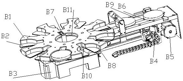 Flat plate rotating conveying mechanism