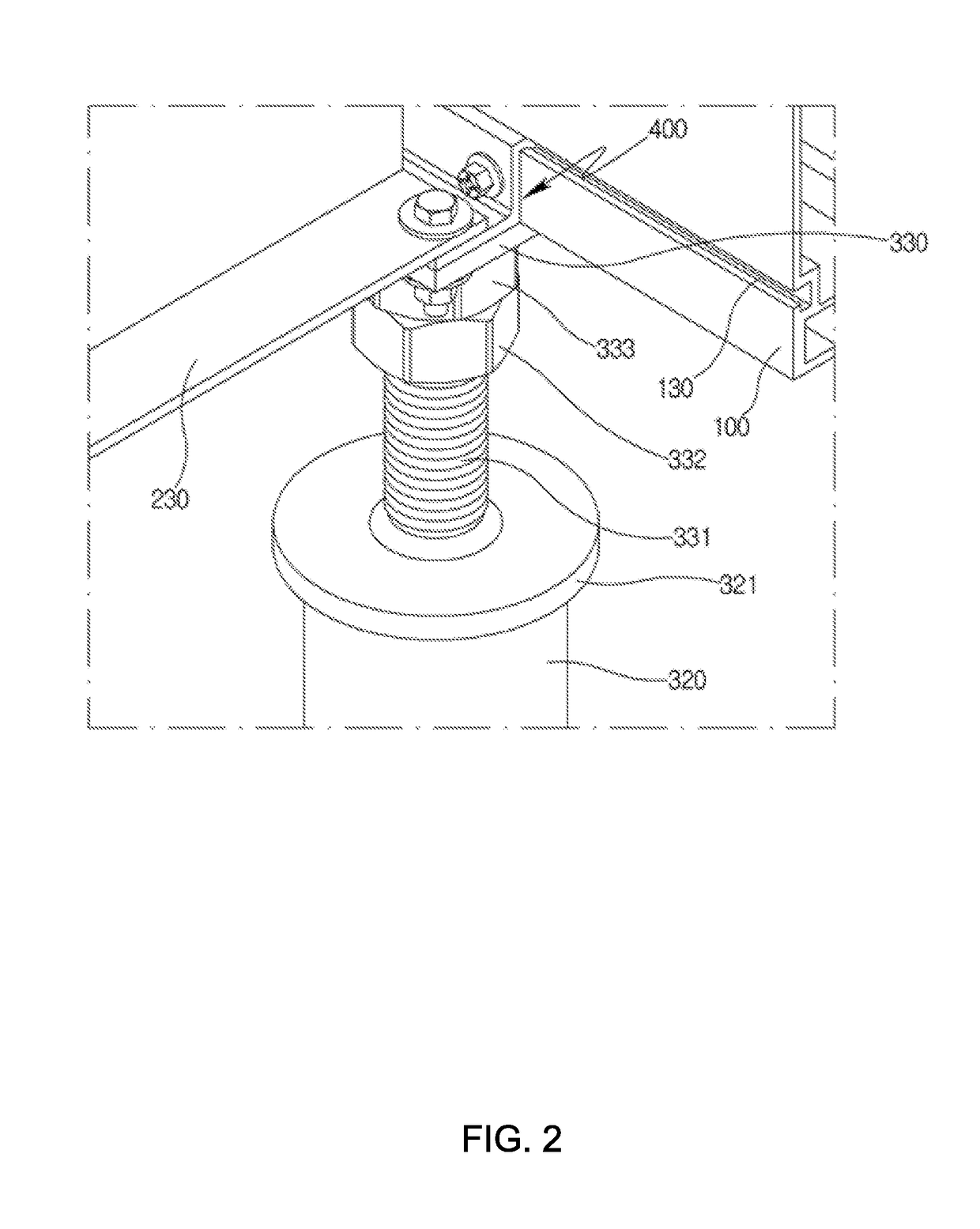 Structure for supporting access floor panel