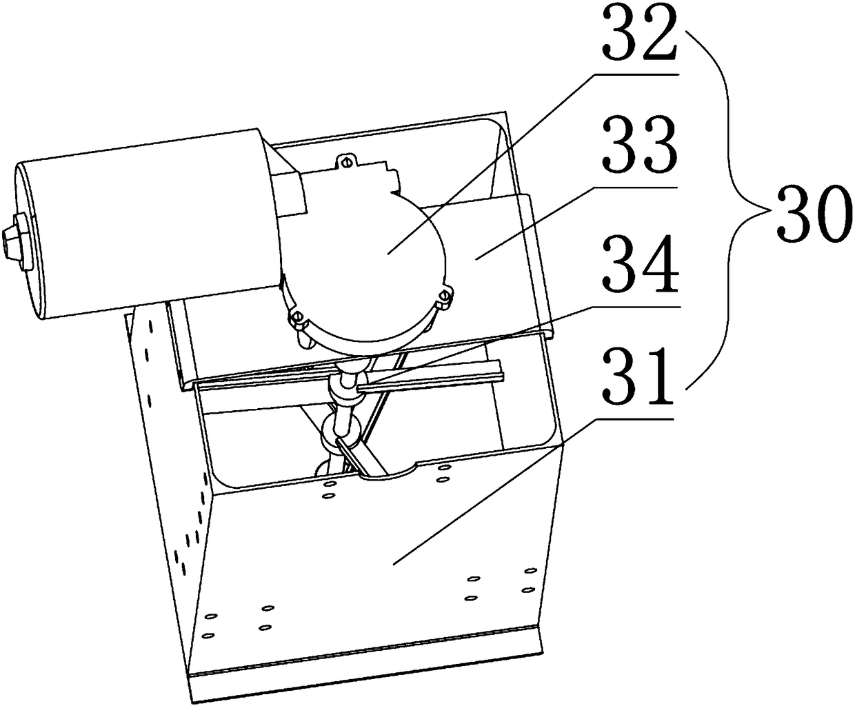 Mortar stirring piece, stirring mechanism and sizing device