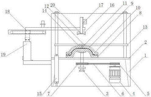 Centrifugal casting machine of casting iron pan and centrifugal casting method thereof