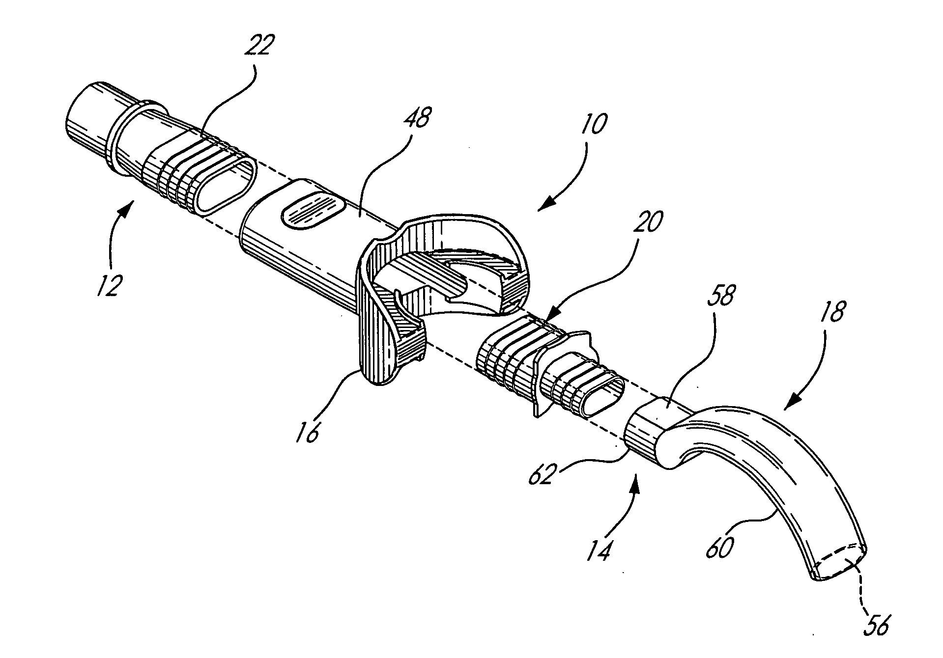 Respiratory apparatus with mouthpiece