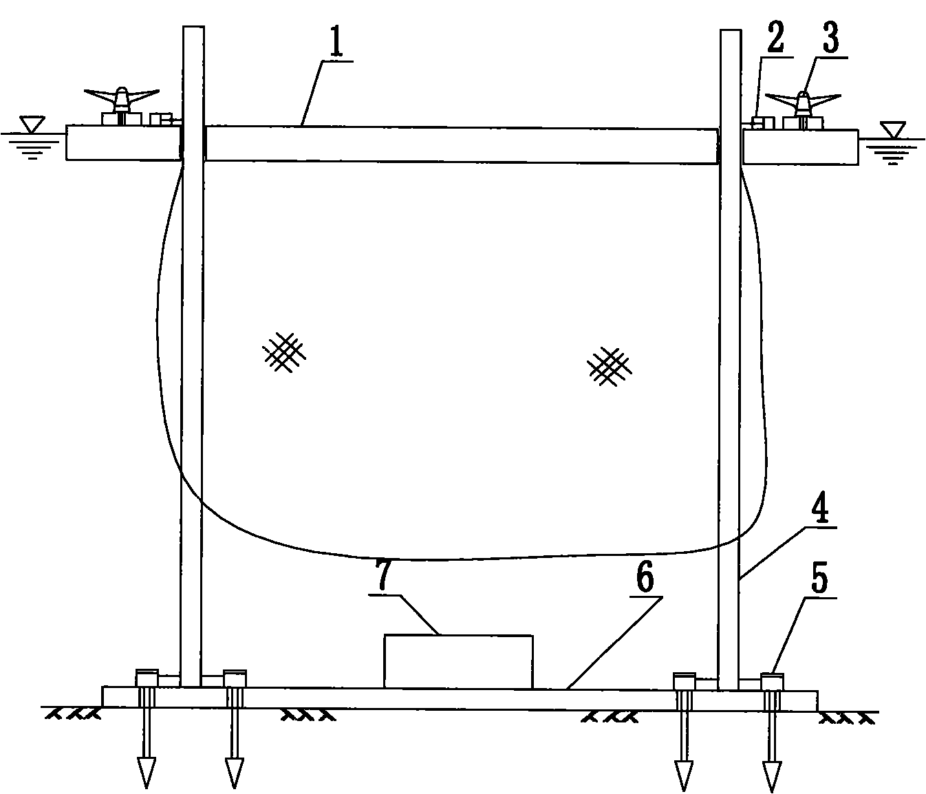 Underwater lift adjusting device for enabling net cage to resist wind waves