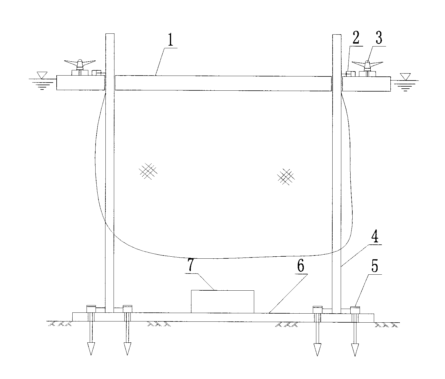 Underwater lift adjusting device for enabling net cage to resist wind waves