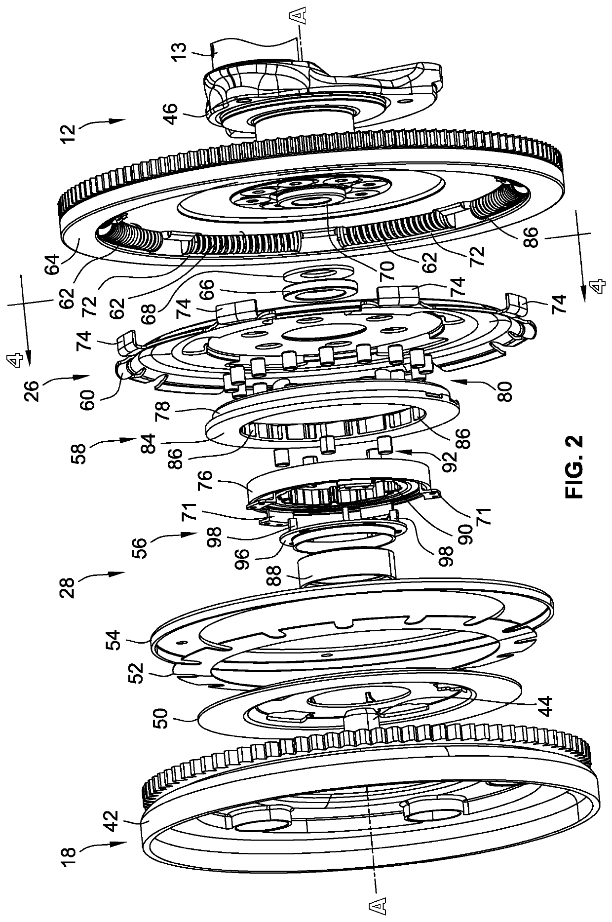 Selectable one-way clutches with notch plate inserts for engine disconnect devices of motor vehicle powertrains