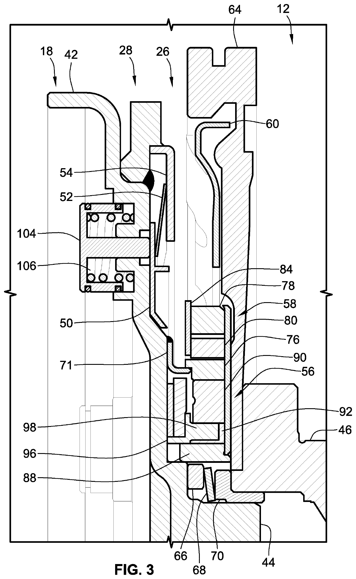 Selectable one-way clutches with notch plate inserts for engine disconnect devices of motor vehicle powertrains