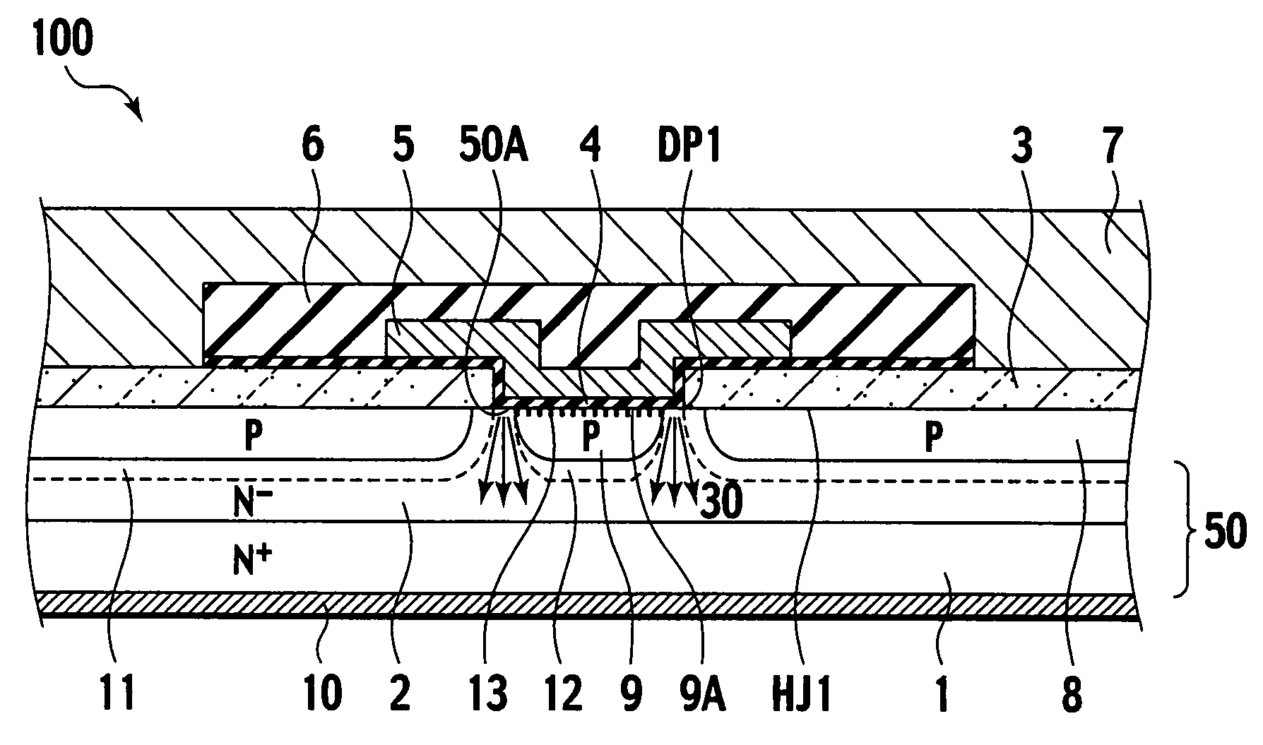 Hetero junction semiconductor device