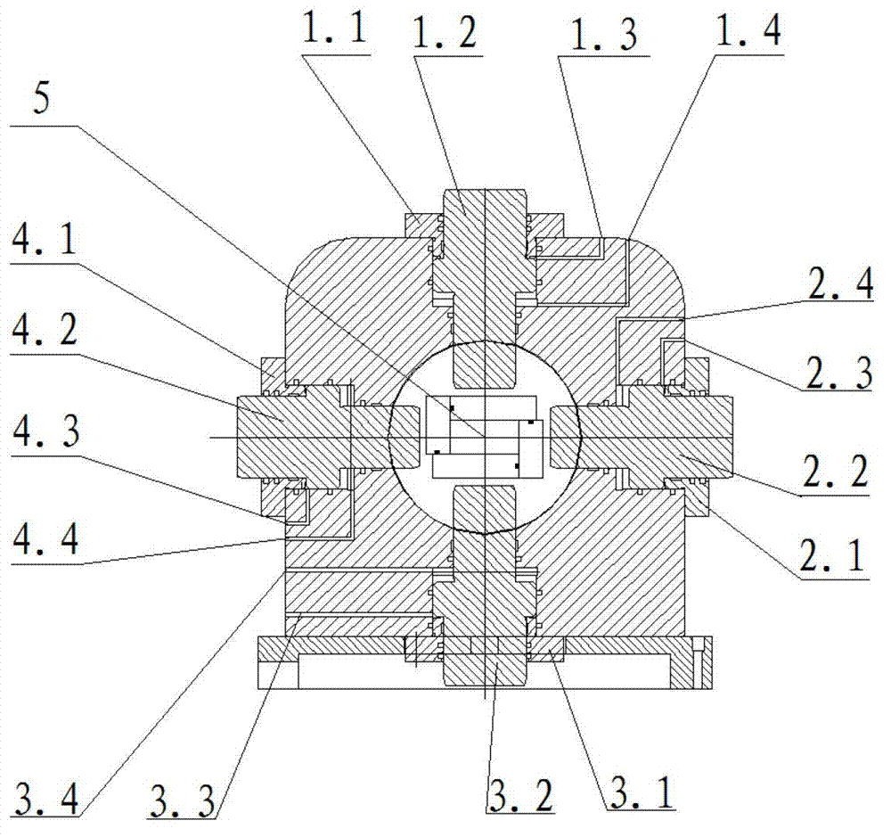 Rock true triaxial pressure chamber with changeable principal stress direction when unloading