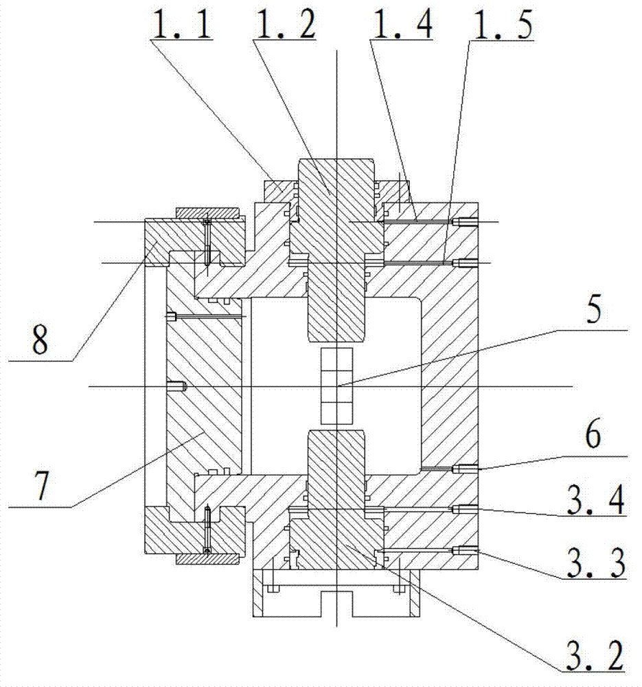 Rock true triaxial pressure chamber with changeable principal stress direction when unloading