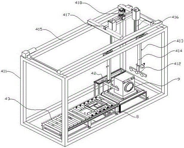 Automatic bottom base line feeding and mounting system