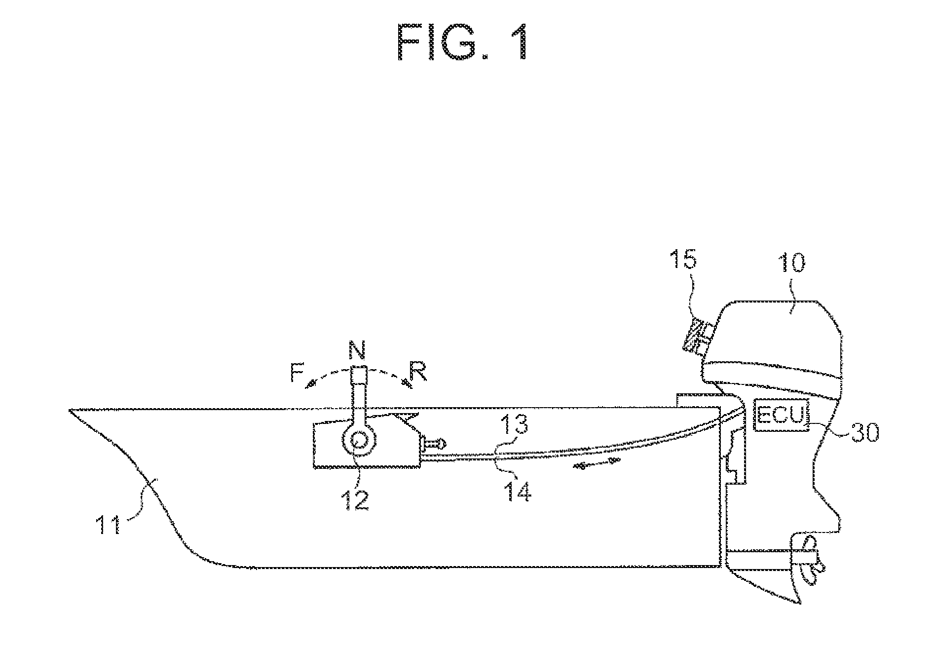 Boat engine idling revolution number control device and method